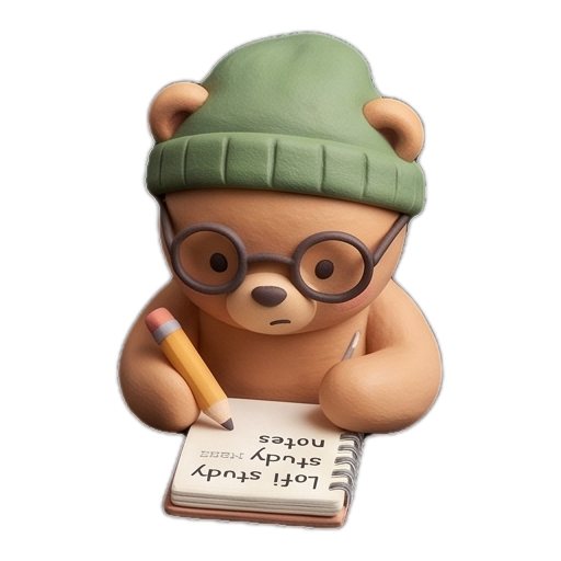 Clay lofi bear sticker 02