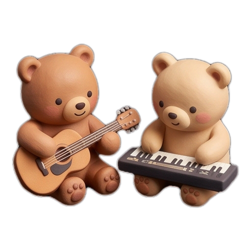 Clay lofi bear sticker 03