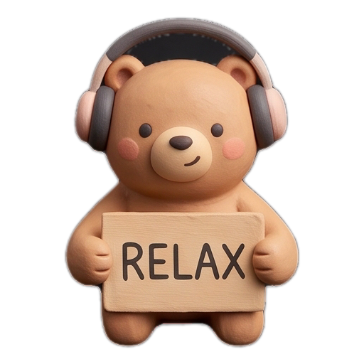 Clay lofi bear sticker 08