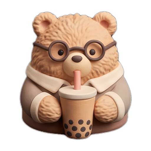 Clay lofi bear sticker 14