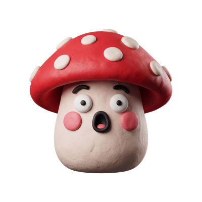 Clay mushroom sticker