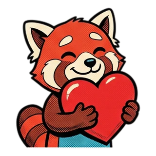 Retro Comic red panda example 3