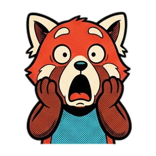 Retro Comic red panda example 6