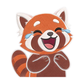 Embroidered Patch red panda example 1