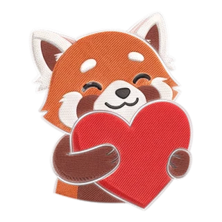 Embroidered Patch red panda example 3