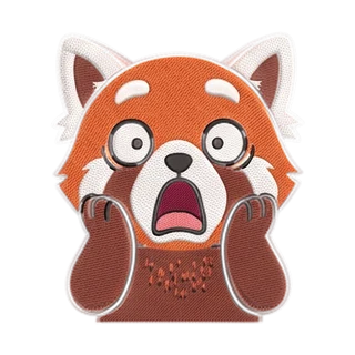 Embroidered Patch red panda example 6