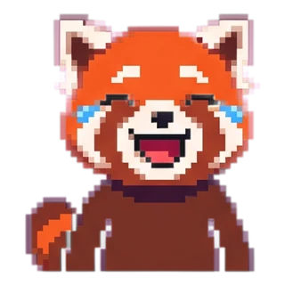 Pixel Art red panda example 1