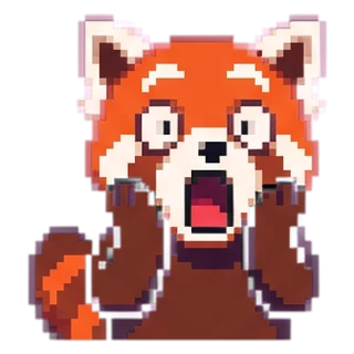 Pixel Art red panda example 6